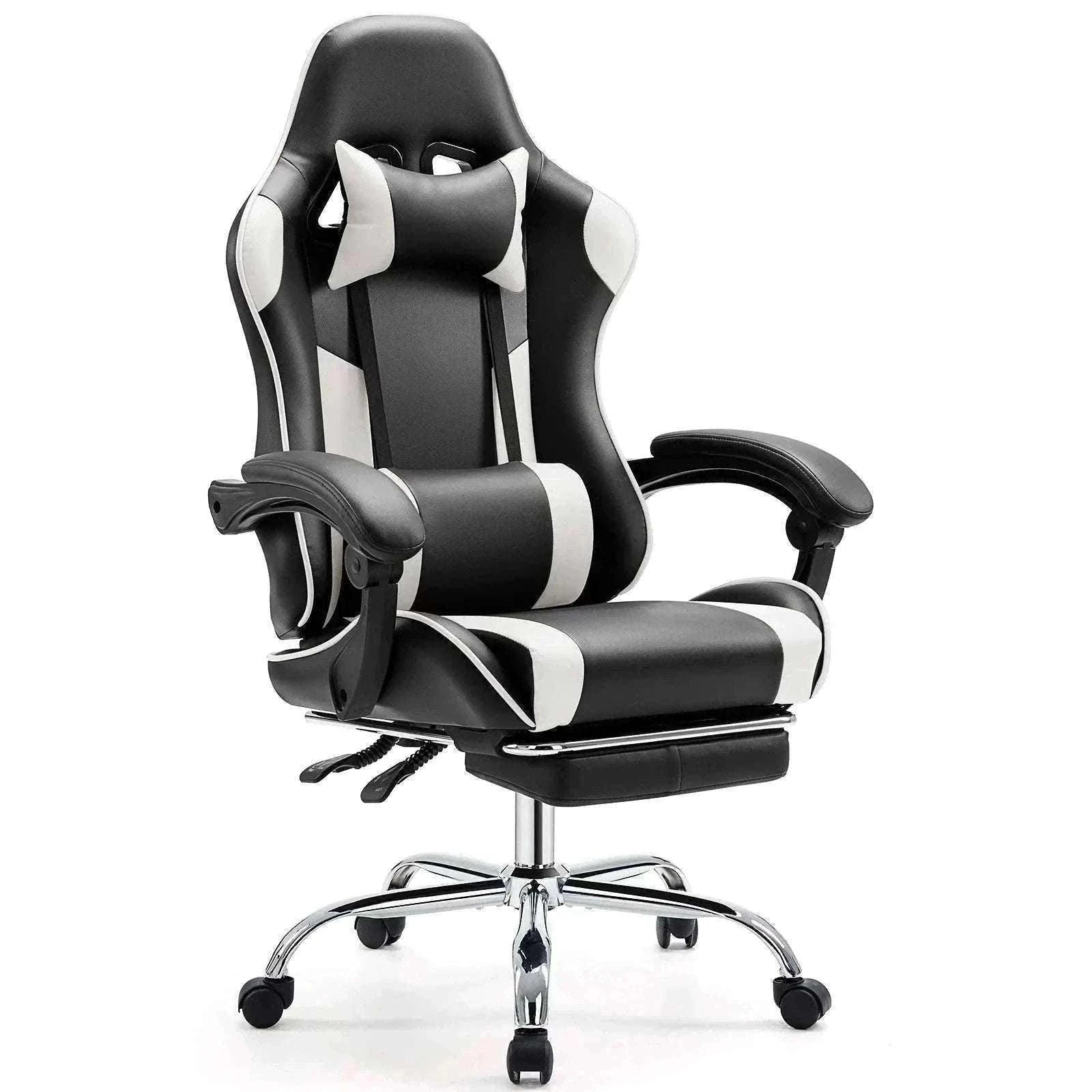 Ergonomic Racing Gaming Chair with Lumbar Support and Flip-Up Arms-Red / United States
