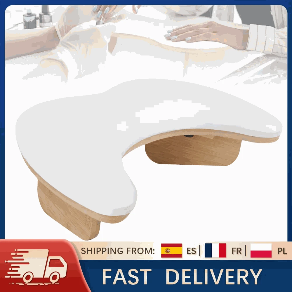 Ergonomic U-Shaped Nail Arm Rest Cushion for Comfortable Manicures-WHITE / france