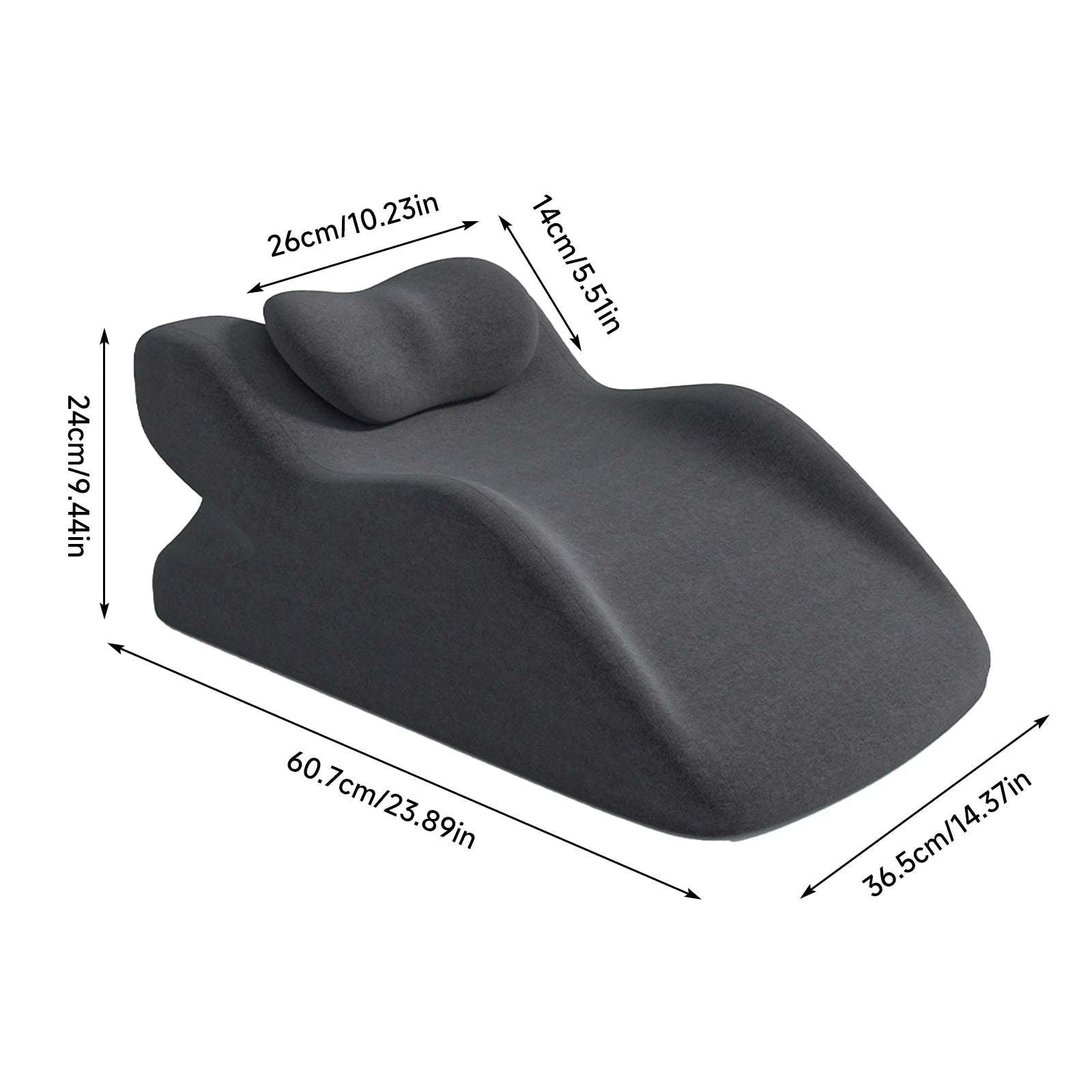 Ergonomic Wedge Pillow 30°/60° Adjustable Memory Foam Support-Light gray / france