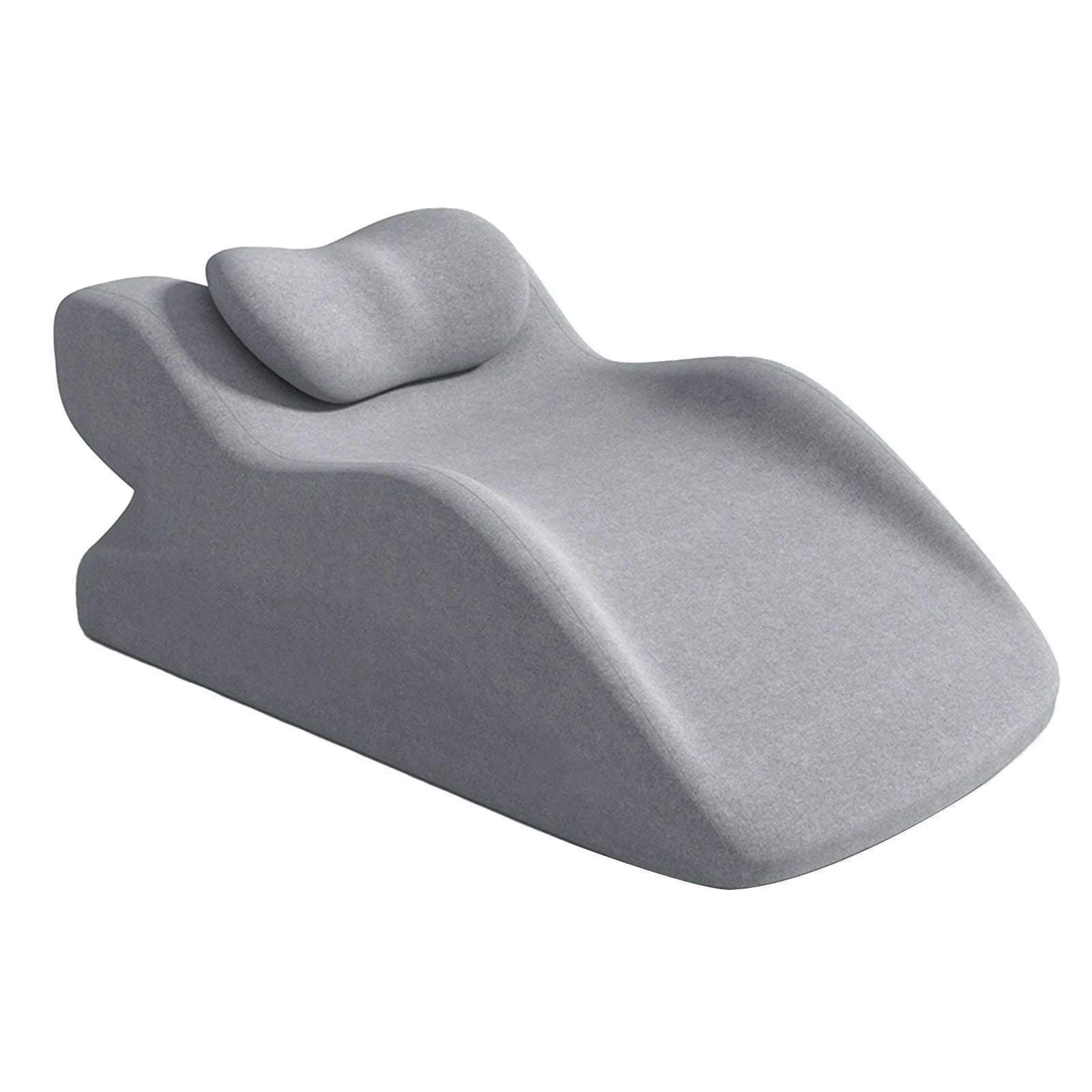 Ergonomic Wedge Pillow 30°/60° Adjustable Memory Foam Support-Light gray / france