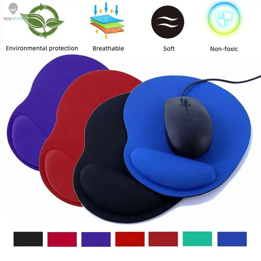 Ergonomic Wrist Support Mouse Pad – Comfortable Cushioning and Smooth Control-Black