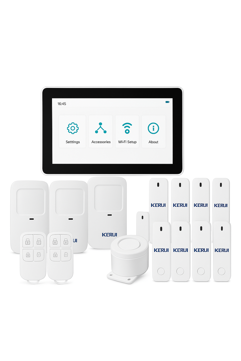 ES Delivery Kerui 7 inch Large Touch Screen Alarm System 4G+WiFi Home ALarm ASK/FSK 433MHZ Anti-theft Alarms Works with Tuya G70