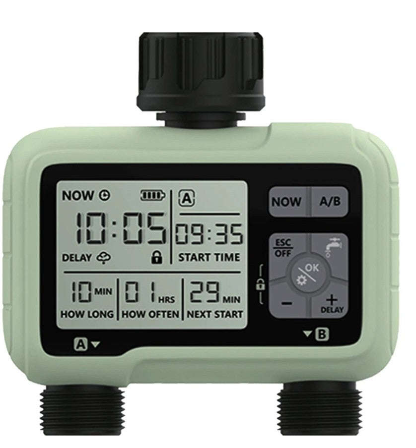 Eshico HCT-326 2-Outlet Water Timer for Precise Outdoor Irrigation-HCT-326-UN / United States