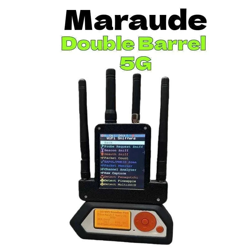 ESP32 Marauder 4-in-1 Module with Antenna, USB, GPS & Battery-5 c w