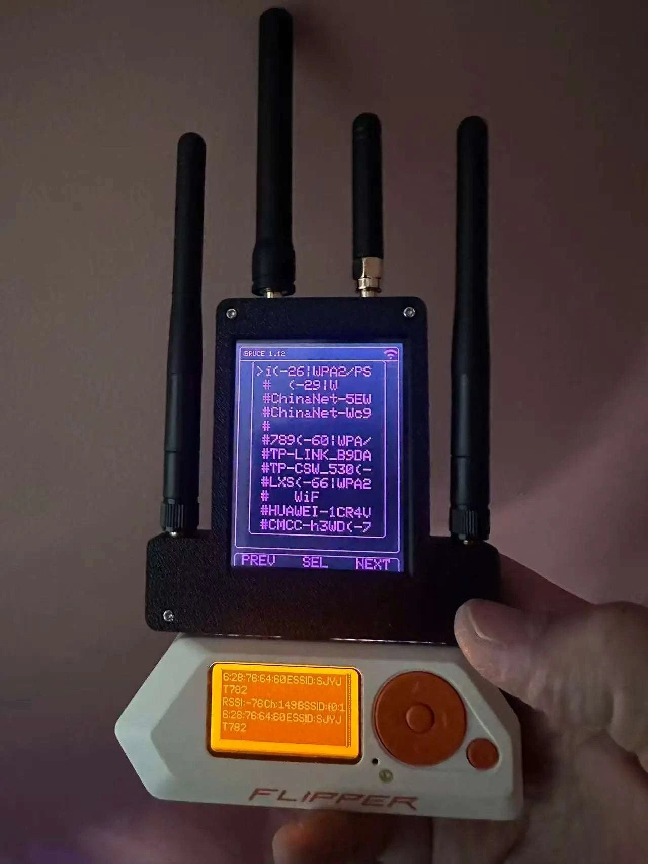 ESP32 Marauder 4-in-1 Module with Antenna, USB, GPS & Battery-5 c w