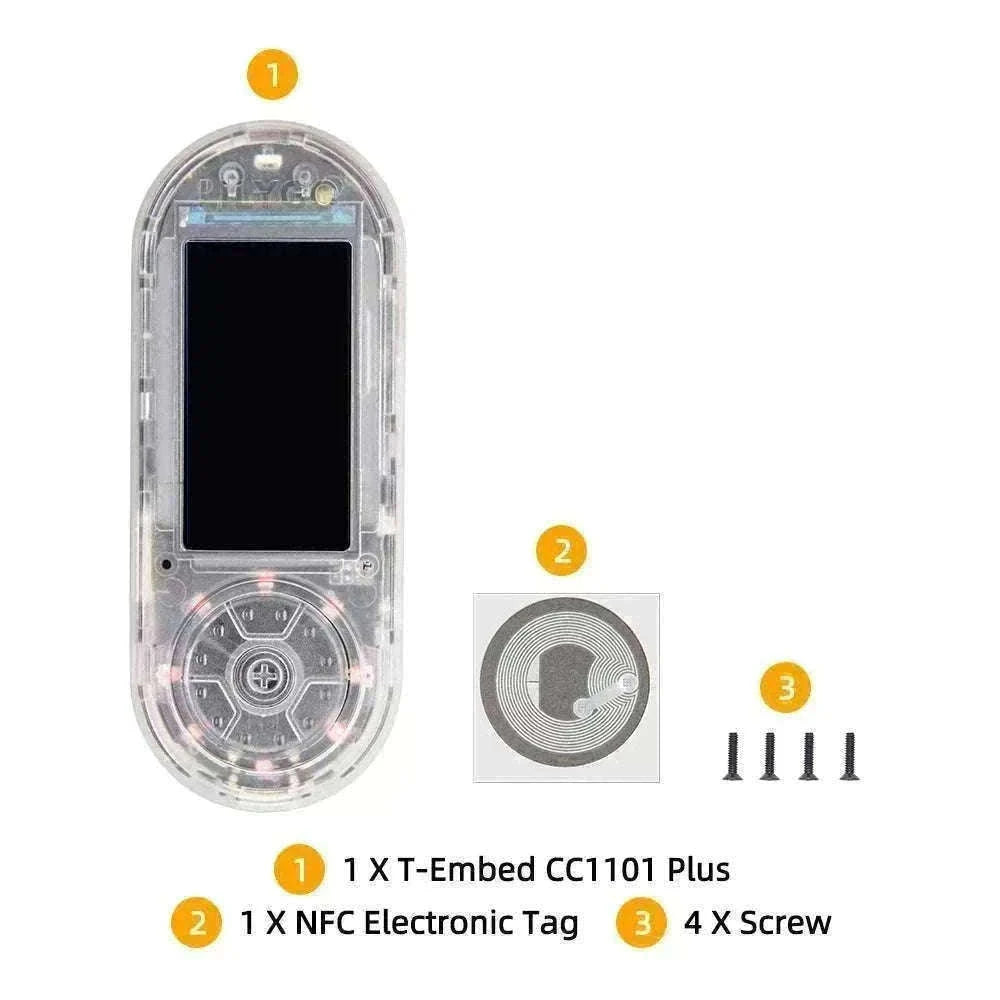 ESP32-S3 RF Development Board with CC1101, NFC, LCD & 1300mAh Battery-Transparent(Ext.Ant) / China Mainland / T-Embed PLUS