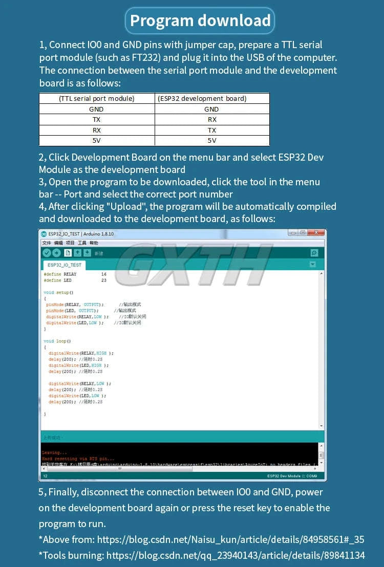 ESP32 WiFi Bluetooth Relay Module Board-DC5-30V 8 channel