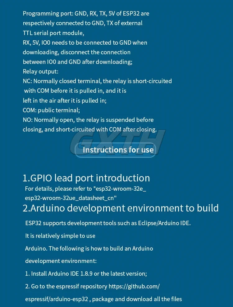 ESP32 WiFi Bluetooth Relay Module Board-DC5-30V 8 channel