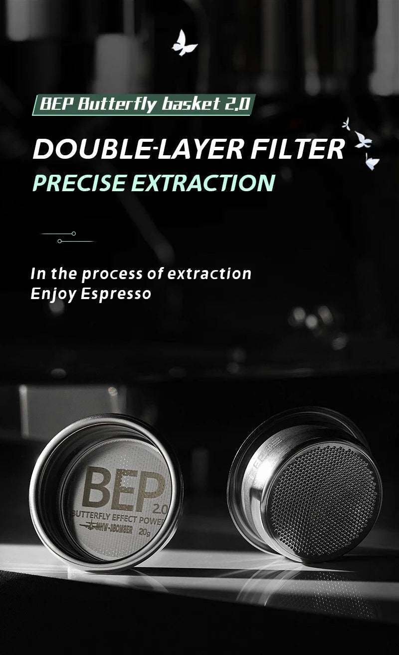 Espresso Filter Basket 15g Double-Layer Stainless Steel-58.5mm 15g / United States
