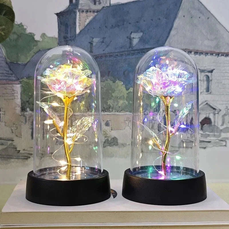Eternal Rose LED Flower-YellowColored light