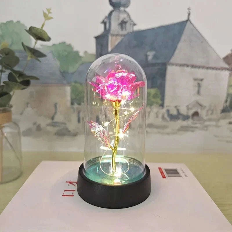 Eternal Rose LED Flower-YellowColored light