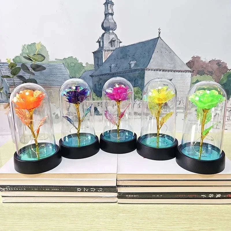 Eternal Rose LED Flower-YellowColored light