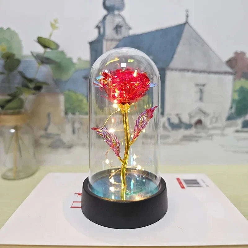 Eternal Rose LED Flower-YellowColored light