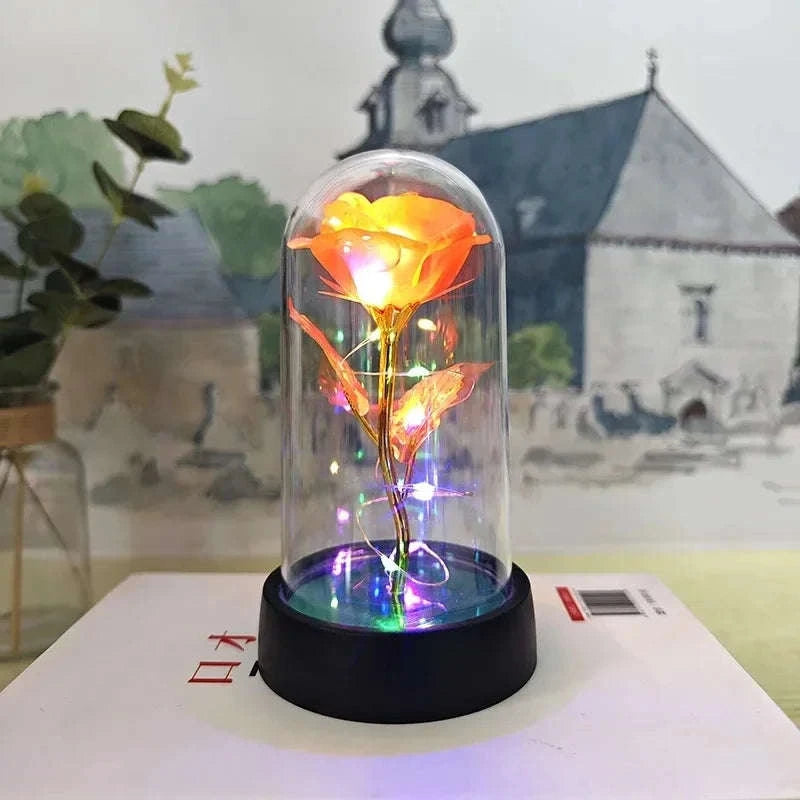 Eternal Rose LED Flower-YellowColored light