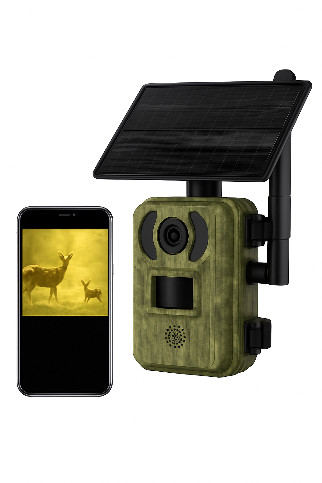 4G Solar Wildkamera 4MP 2K Nachtsicht PIR-Bewegung EU