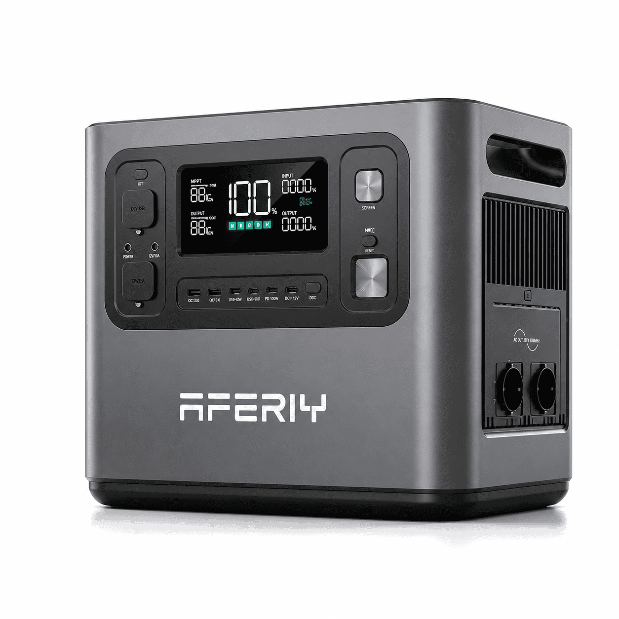 EU STOCK AFERIY P280 Portable Emergency Power Station 2800W 2048Wh LiFePO4 Solar Generator for Home Backup Outdoor Camping RV-AF-P280 / EU PLUG