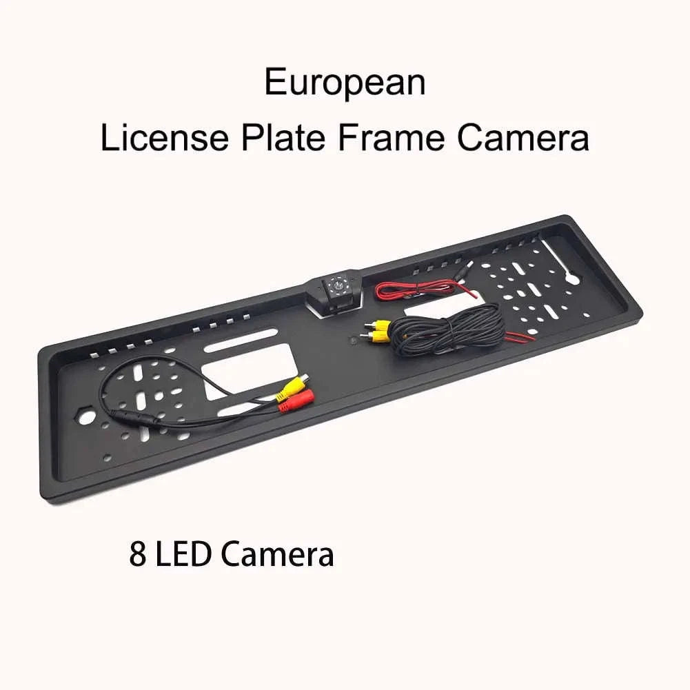 European License Plate Frame Backup Camera with Night Vision-4 LED