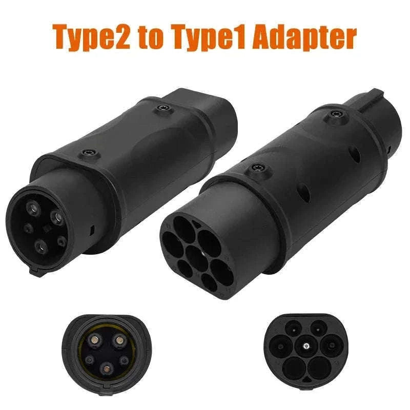 EV Charging Adapter Type 2 to Type 1 J1772 Converter-7.2kW Tyoe2 to Type1 / france