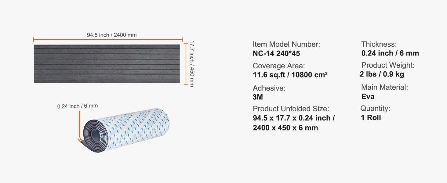 EVA Foam Boat Deck Flooring Non-Slip Self-Adhesive Marine Mat-Type 1 / france