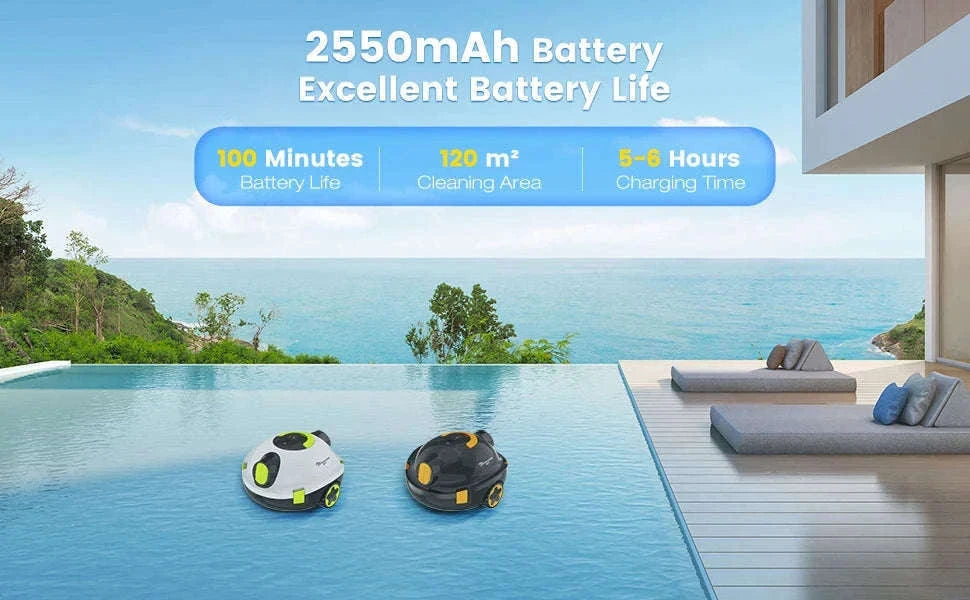 EVERCROSS BOT Y10 Pool Robot Floor Cleaner-Black / GERMANY