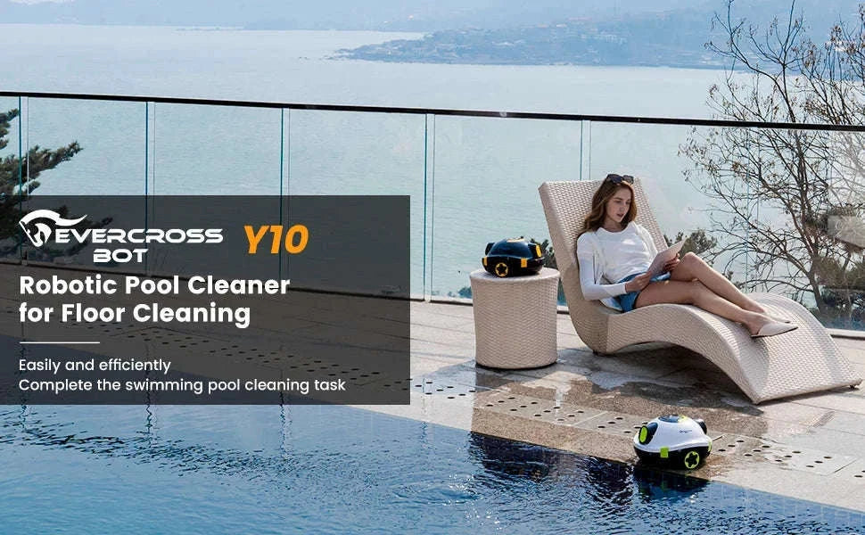 EVERCROSS BOT Y10 Pool Robot Floor Cleaner-Black / GERMANY