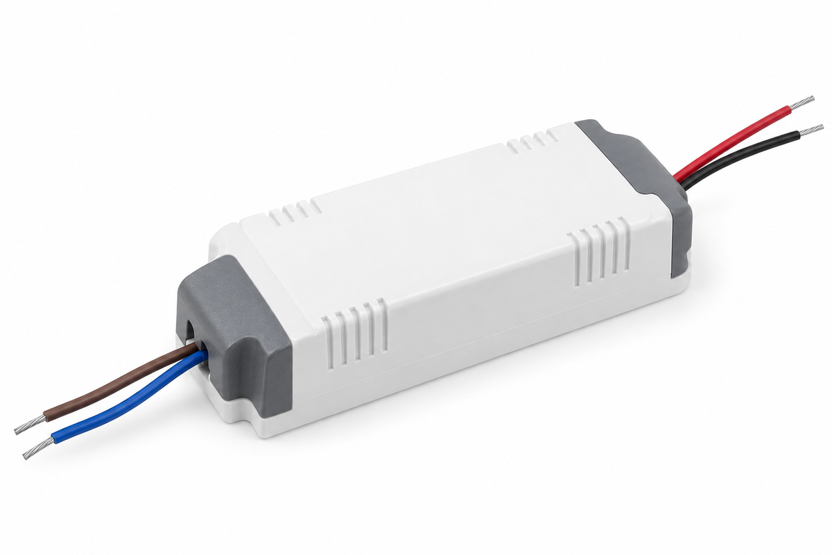 LED driver power supply on white background