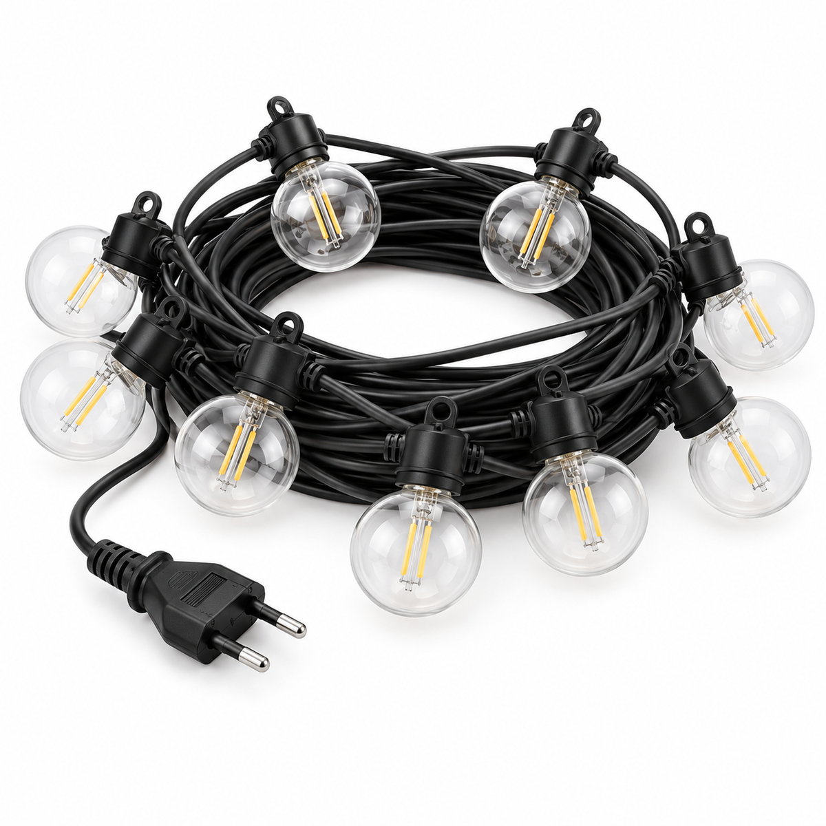 G40 outdoor string lights on white background