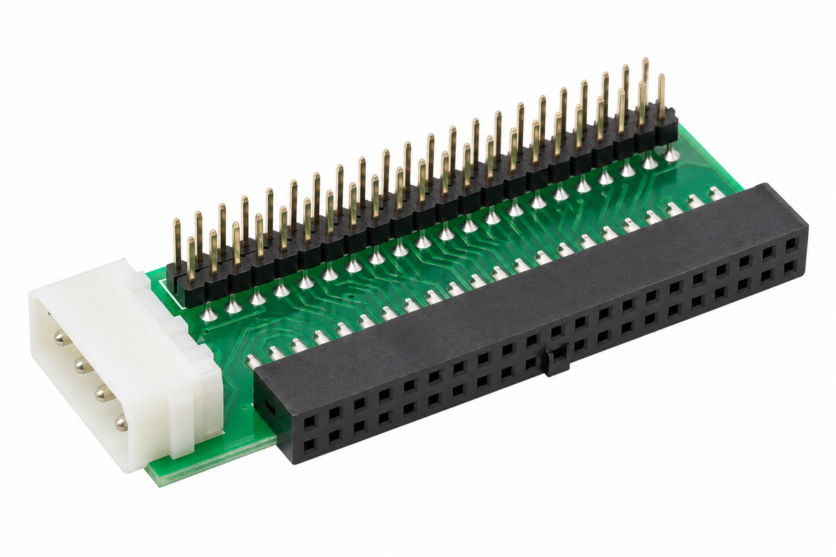 44-pin IDE adapter board on white background