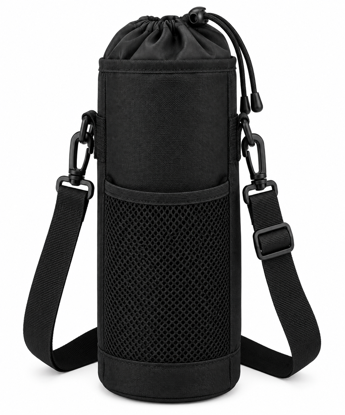 Insulated bottle carrier bag on white background
