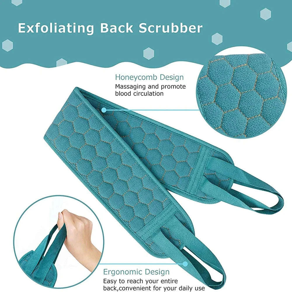 Exfoliating Body Scrubber Set-labeitiao-lanse