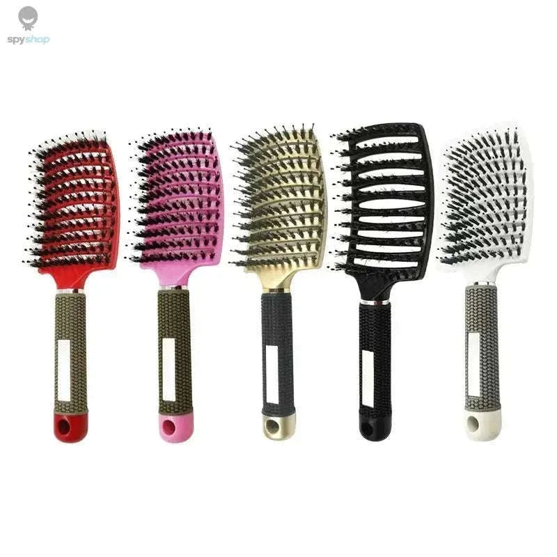 Exfoliating Hair Brush for Gentle Scalp Care and Detangling-Black-HuLQingJieZhua