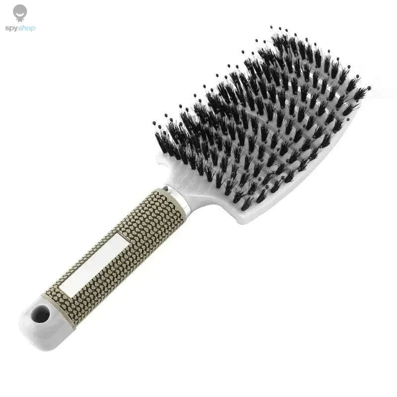 Exfoliating Hair Brush – Gentle Scalp Care and Easy Detangling for Wet & Curly Hair-Black-HuLQingJieZhua