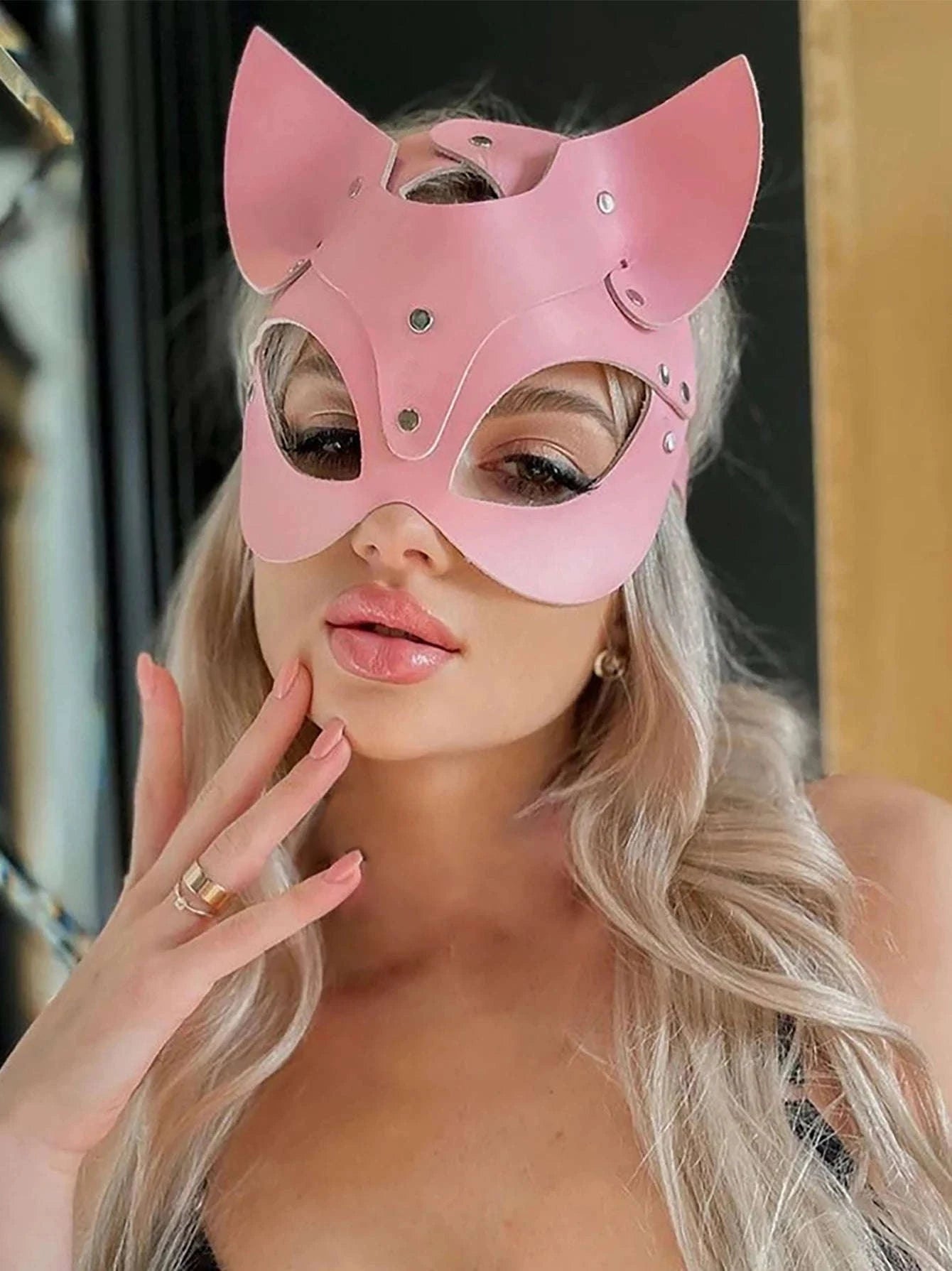 Exotic Leather Half Face Mask-9