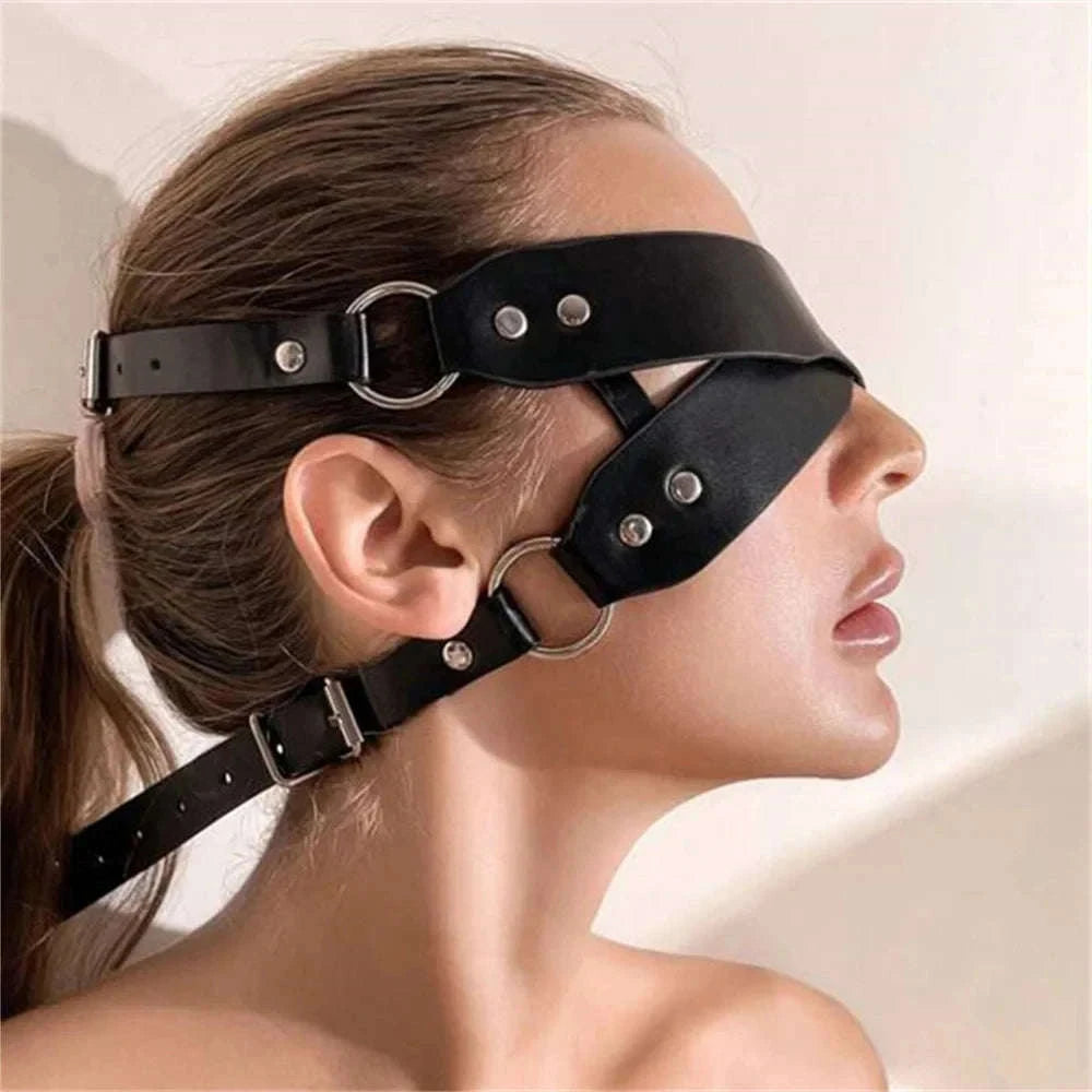 Exotic Leather Half Face Mask-9
