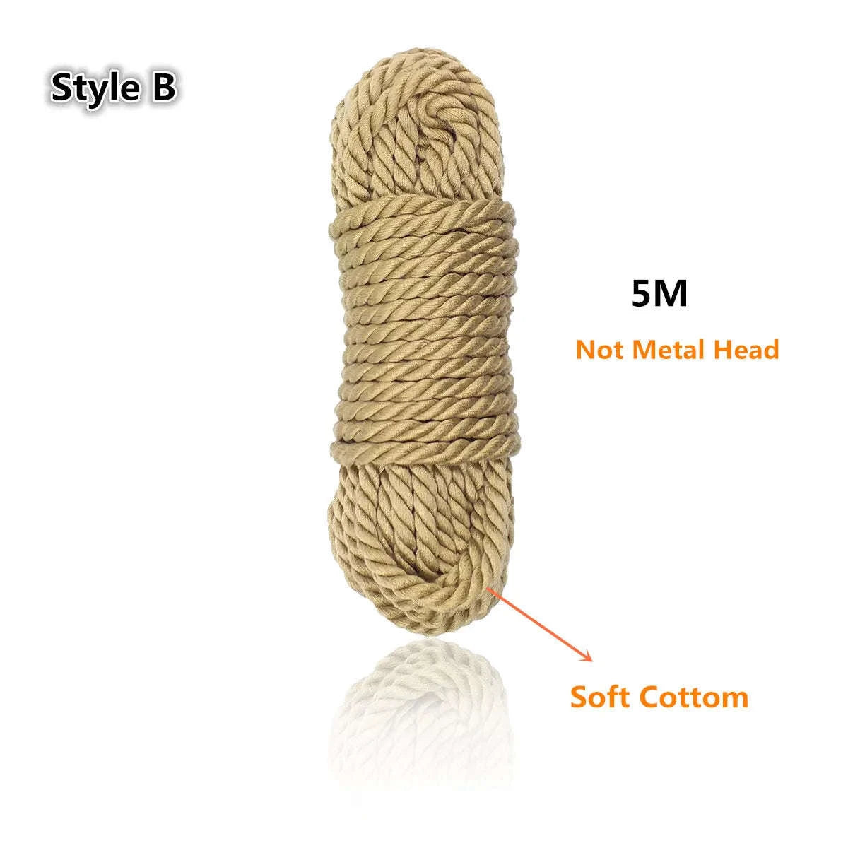 Exotic Shibari Accessory | Handcuffs & Bondage Rope for Role Play Fun-Style A 10M