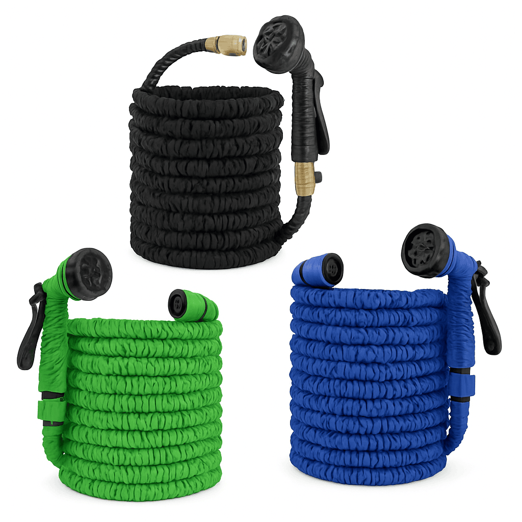 Expandable Garden Hose with 7 Spray Modes and Easy Storage-Blue / 150ft / UNITED KINGDOM