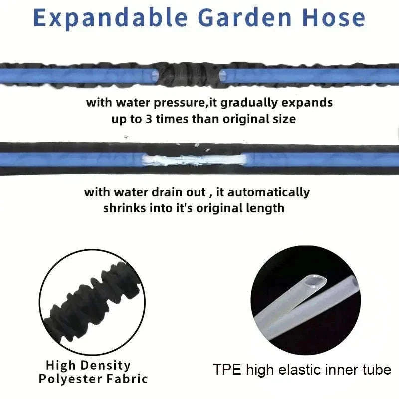 Expandable Magic Hose for Easier Home, Garden, and Car Care-Green / 25ft