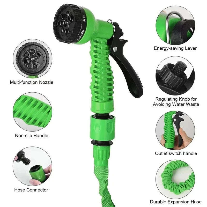 Expandable Magic Hose for Home & Garden Watering-Green / 25ft