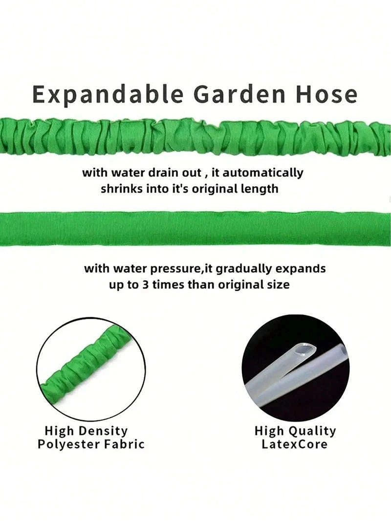 Expandable Magic Hose for Home & Garden Watering-Green / 25ft