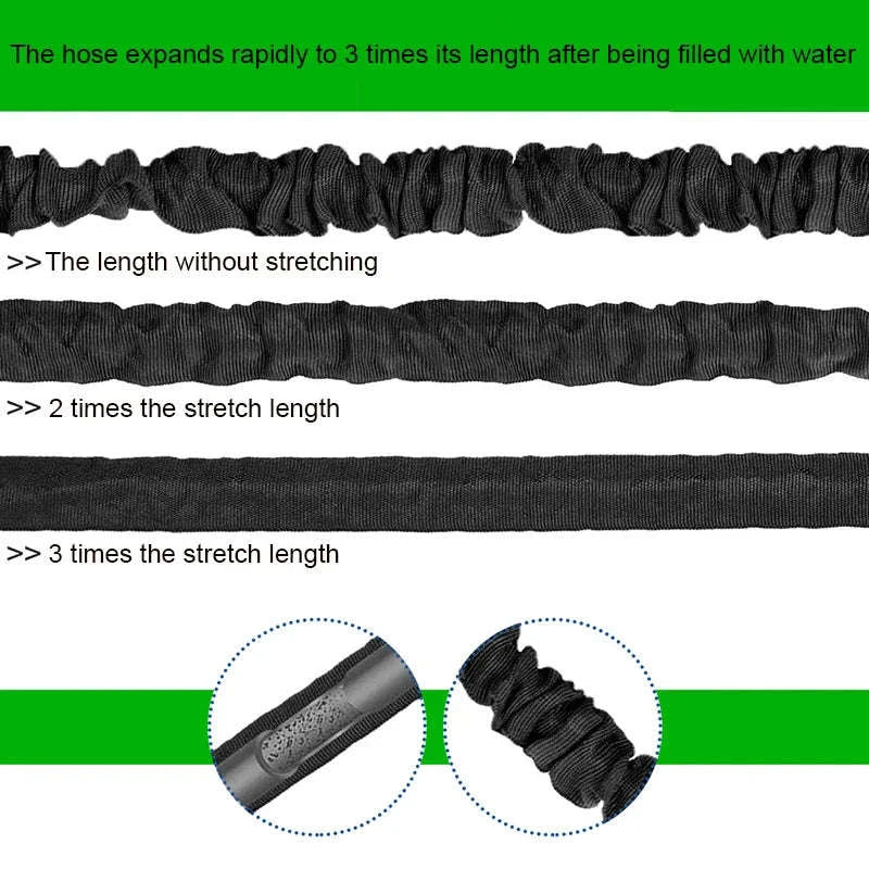 Expandable Magic Hose for Home & Garden Watering-Green / 25ft