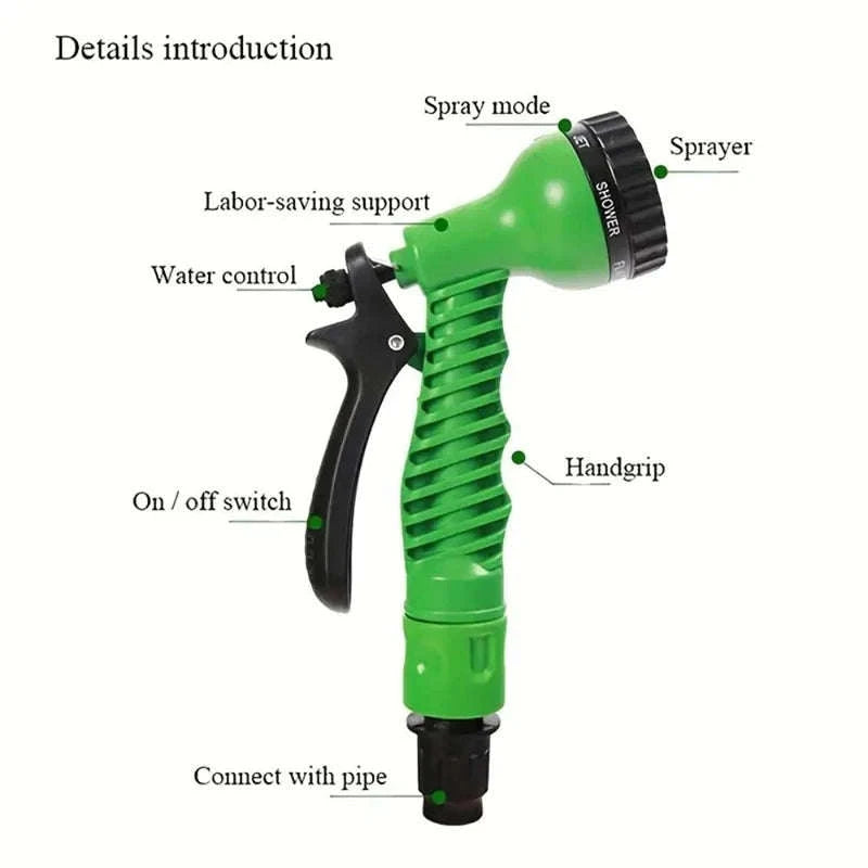 Expandable Magic Hose for Home & Garden Watering-Green / 25ft