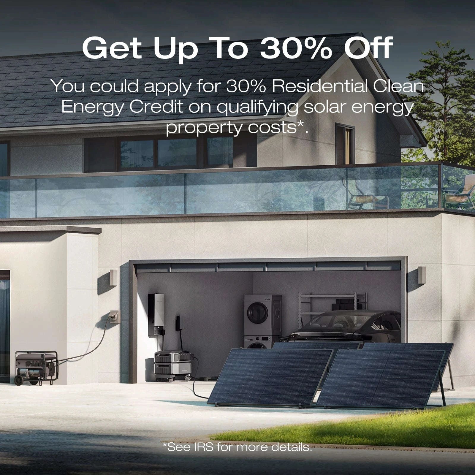 Expandable Power Station with Extra Battery, 7200W 120/240V, 12kWh LiFePO4 Backup-United States / US