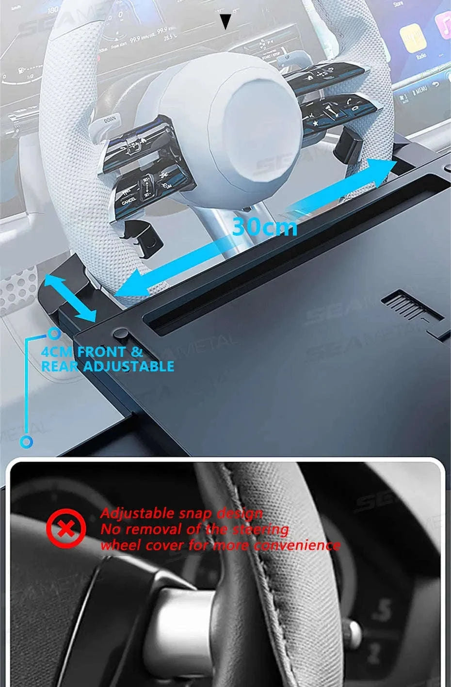 Extendable Steering Wheel Tray for Car-1pc