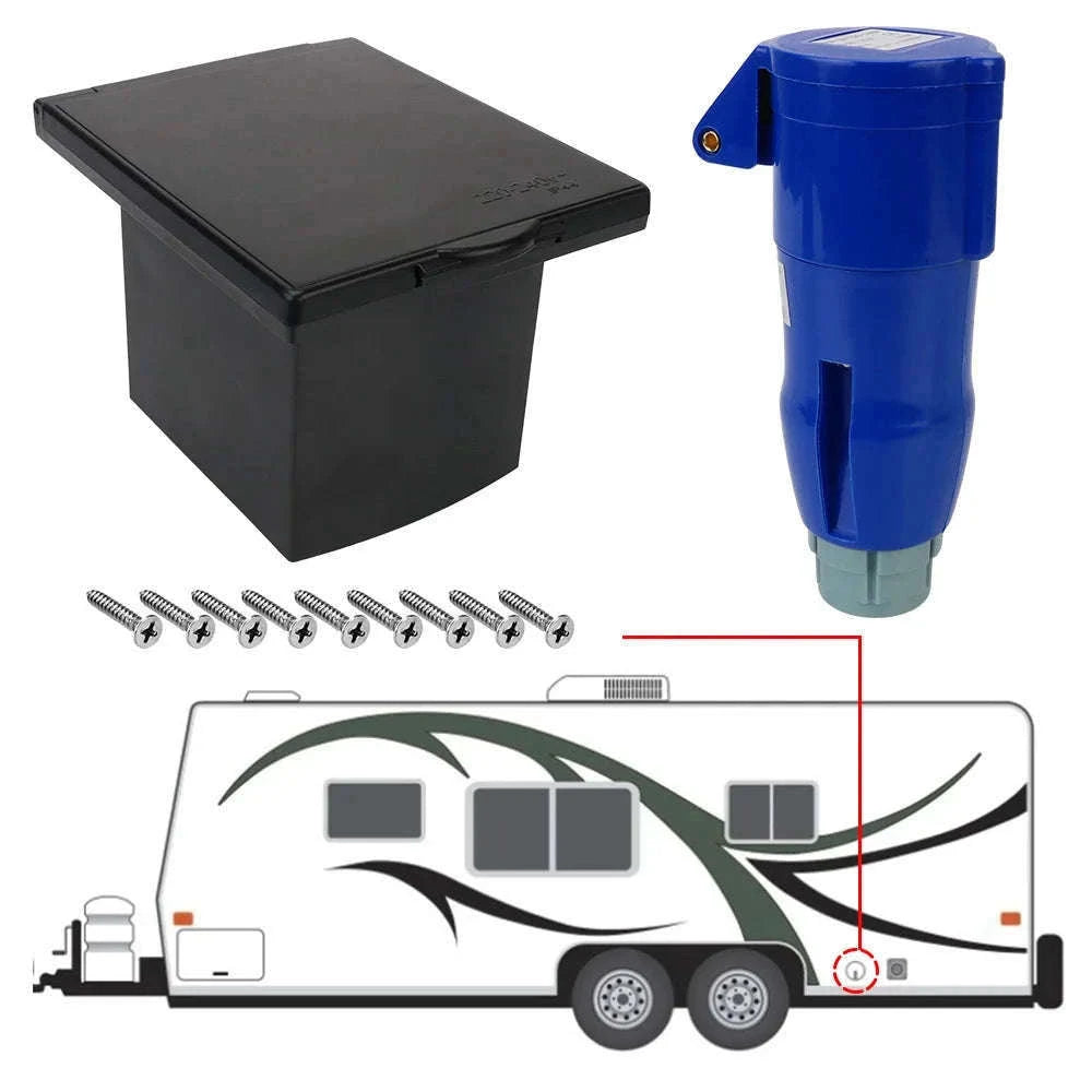 External Flush Hook Up Socket with Cover 220V-240V 16A-Only Socket