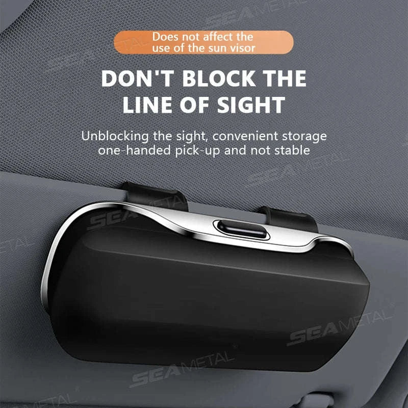 Extra-Large Car Glasses Case for Sun Visor-Brown 1pc
