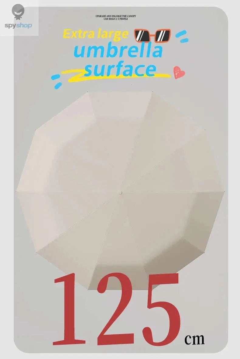 Extra-Large Windproof Umbrella – Wide Coverage, UV Protection, Automatic Open-Close-125Haze Blue