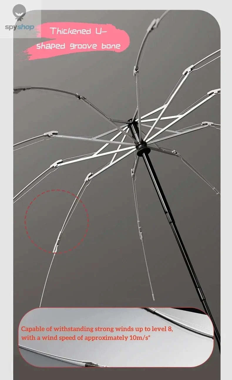 Extra-Large Windproof Umbrella – Wide Coverage, UV Protection, Automatic Open-Close-125Haze Blue