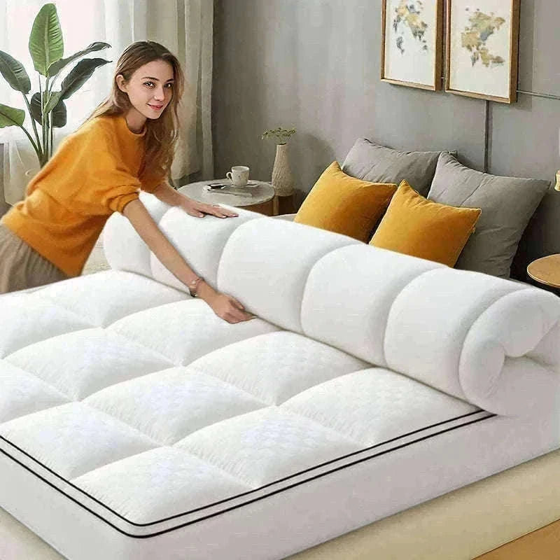 Extra Thick 1000GSM Cooling Mattress Topper with Deep Pocket Fit-Blue / Full / United States