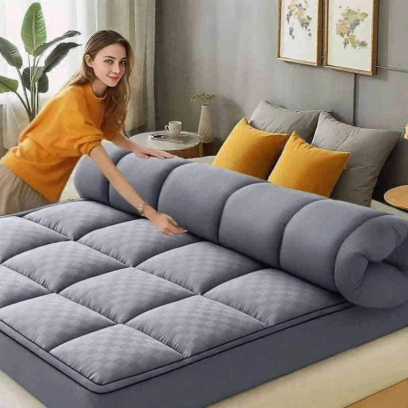 Extra Thick 1000GSM Cooling Mattress Topper with Deep Pocket Fit-Blue / Full / United States