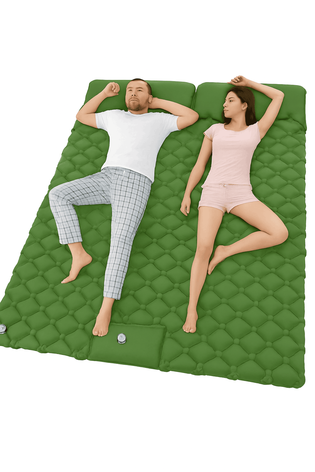 Extra Wide Inflatable Sleeping Pad for Camping Travel-T2312Army green